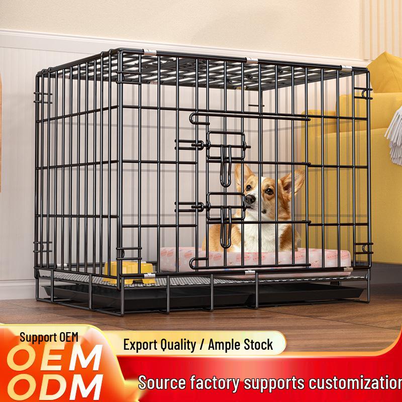 Foldable Metal Dog & Cat Cage for Home, Indoor/Outdoor, Car or Rescue Use
