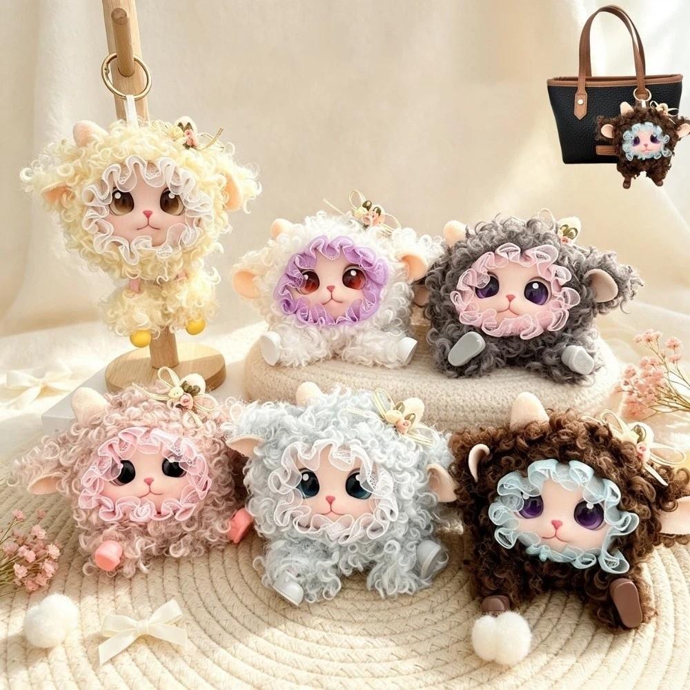 Bag Hanging Lamb Doll Pendant Lolita Curly Hair Car Key Ring Cartoon Sheep Plush Keychain Backpack