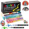 120-Color Quick-Dry Acrylic Doodle Art Marker Pens