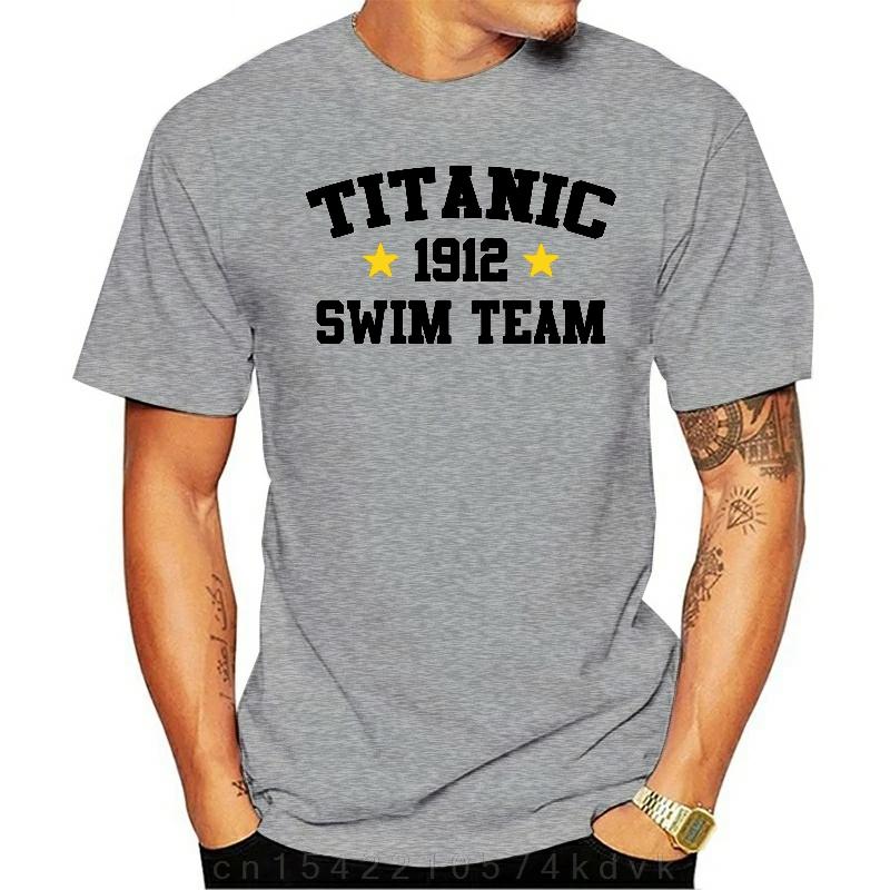 OneSee Titanic Swim Team 1912 Gift Idea Political Funny Words Printed Summer Leisure Fashion 100% cotton O-neck T-shirt