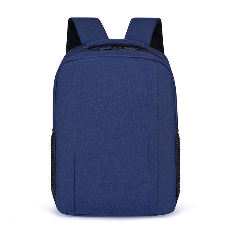 

Стильный мужской однотонный деловой рюкзак - вместительная, элегантная сумка для ноутбука в поездках One Size синий