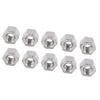 10Pcs Coupling Nut Hex M12 Stainless Steel Rod Connector Nut Female Thread Fastener