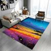 Starry Night Over Colorful Fields Patterned carpet a non slip rug suitable for all seasons and any setting, gift