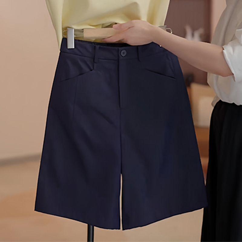 2026 Women's Chic Polo Collar Set: Stylish Solid Color Short Sleeve T-shirt for Summer Commutes