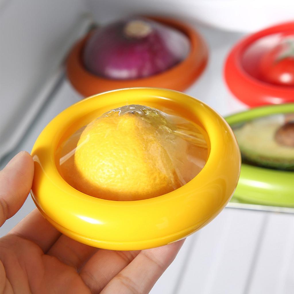 Silicone Fruit Storage Box Refrigerator Storage Kitchen Gadgets Suitable for Lemon and Other Food