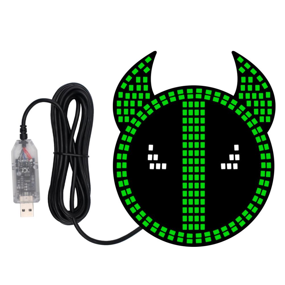 Car Devil's Eye LED Decorative Light Strips Rear Window Warning Light Devil Eye Atmosphere Lamps Car Decoration Accessories