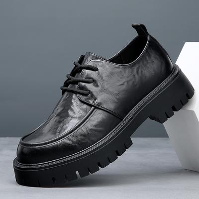 Fashion Men's Leather Formal Shoes Italian Outdoor Business Casual Men Oxford Shoes Moccasins Male Footwear Thick Bottom Designer Shoes