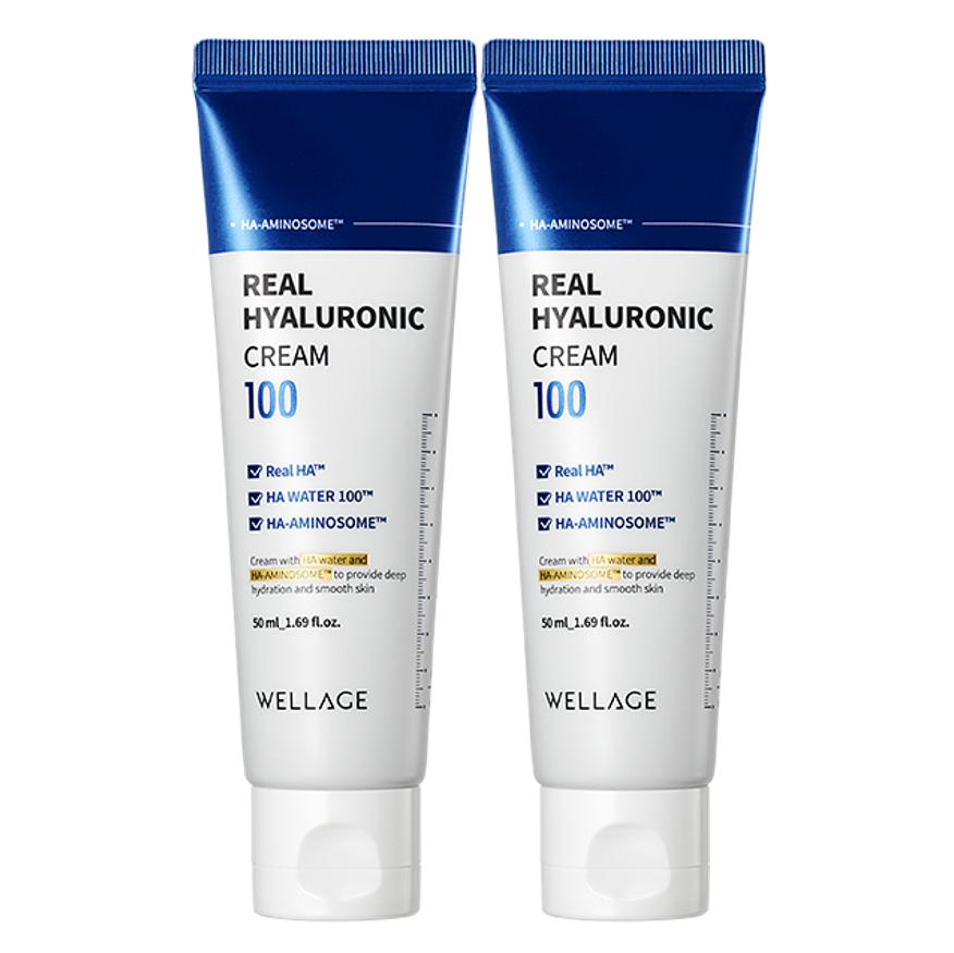 WELLAGE Real Hyaluronic 100 Cream 50ml Double Promotion