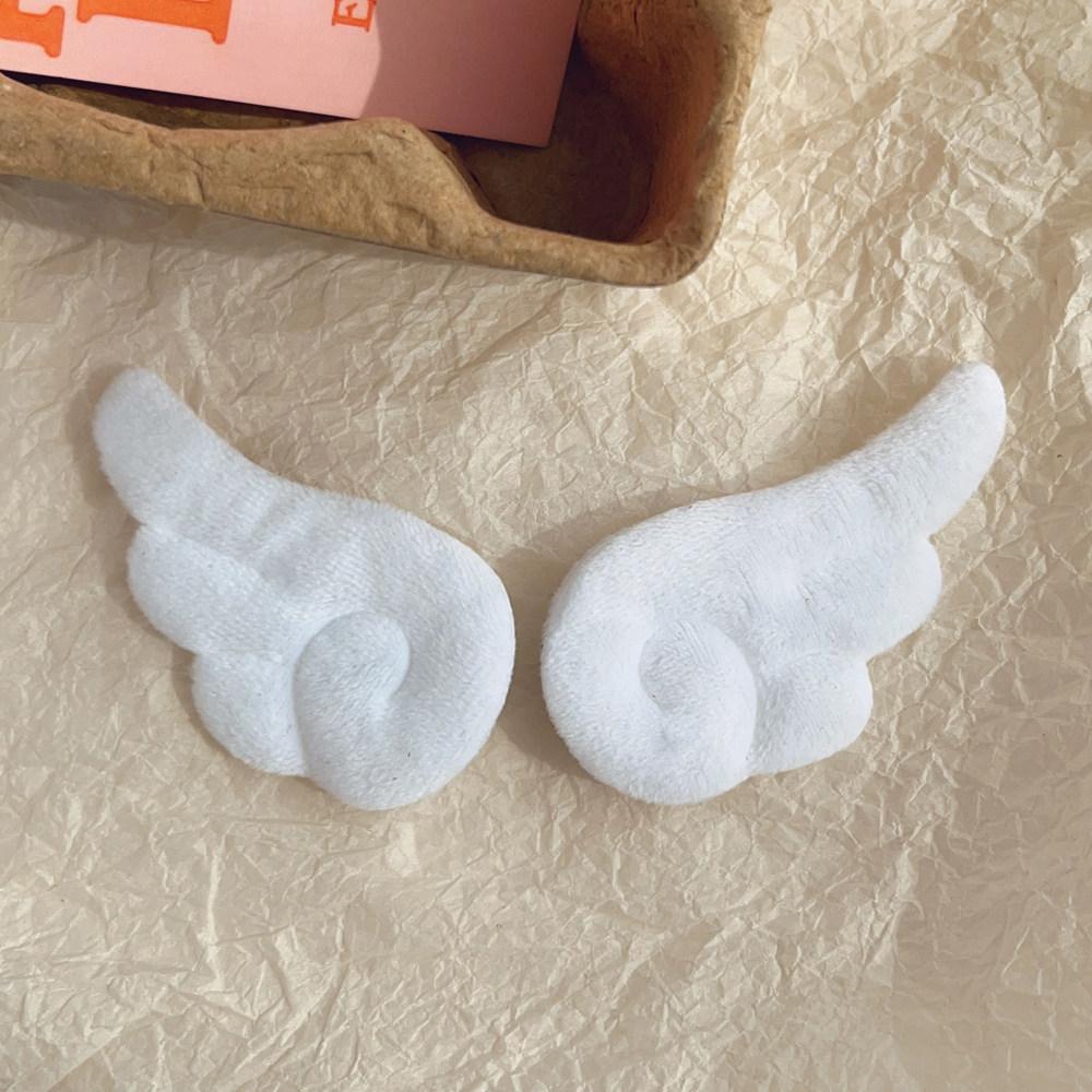 

2/10pcs White Plush Wing Hair Clip Angel Design Side Clip Duckbill Hairpin Cute Japanese Style for Women Girls