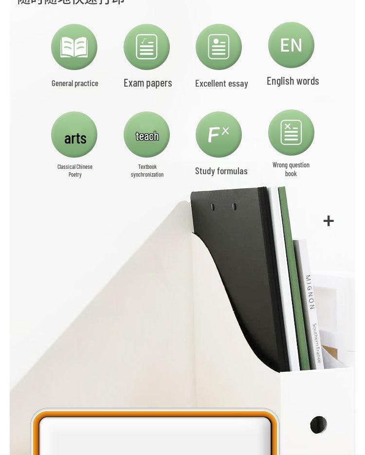 X9 Portable Inkless A4 Photo Printer - Bluetooth Mobile Thermal Printer