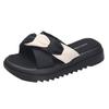 Wind Sandals One-Word Casual Roman Sandals Slippers Women'S Summer Wear Versatile Thick Soles
