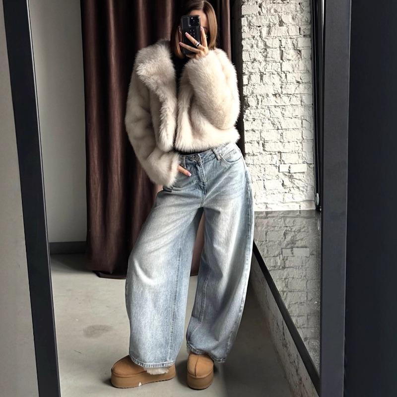 Neuer Herbst- und Winteranzug Kragen Locker Jacke Kurz Damenbekleidung