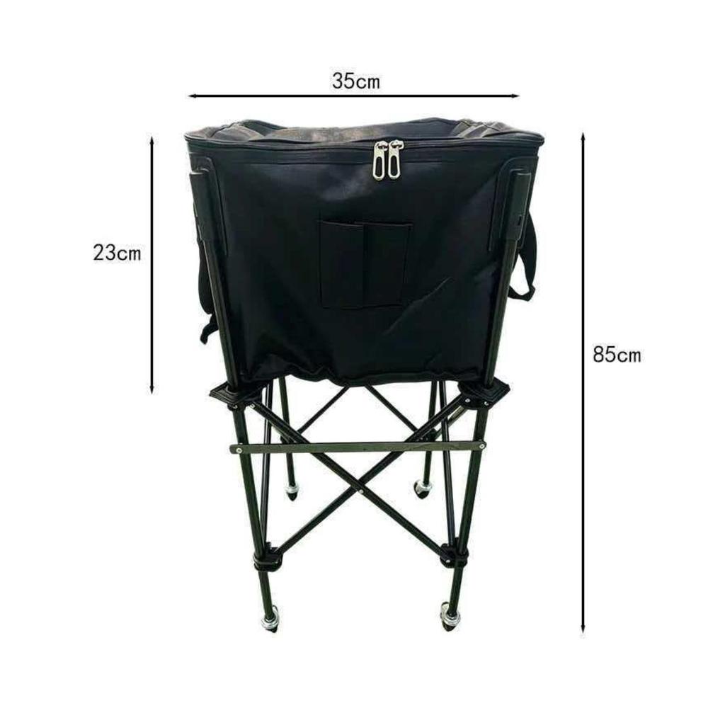 Wheeled Tennis Training Storage Cart Folding with Material
