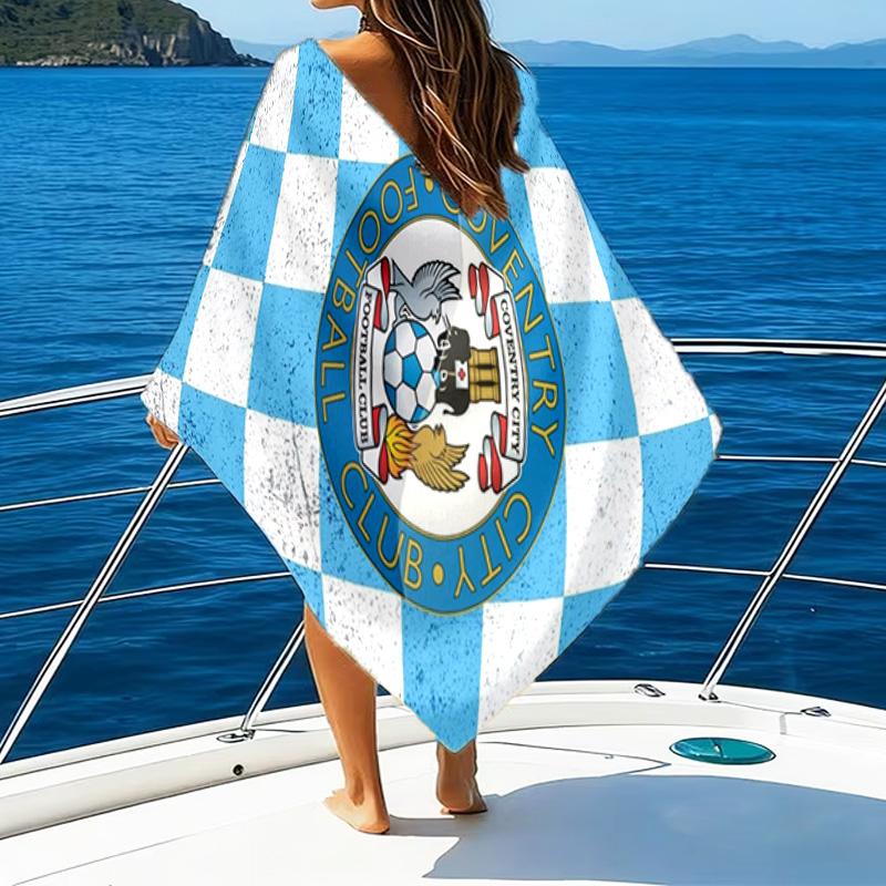 Newcastle United Wappen Aufgedrucktes Strandtuch, Super Weiche Mikrofaser, Perfektes Geschenk Geburtstag, für Pool, Strand, Reisen, für Familie und Freunde