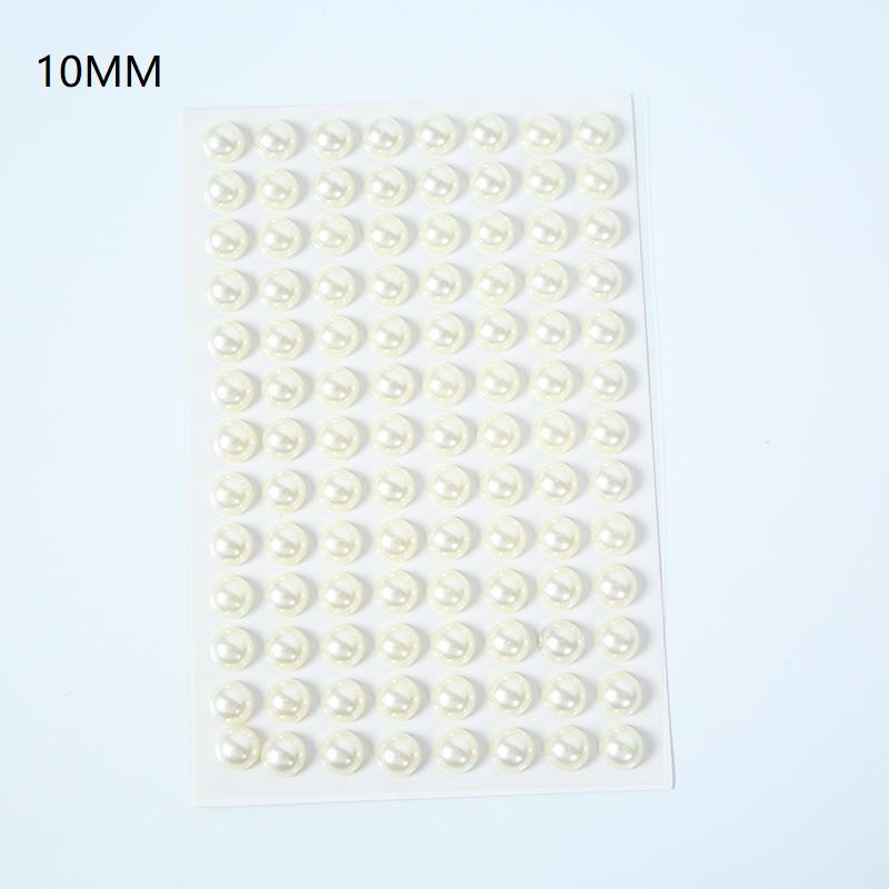 1Sheet White Pearl Face Jewelry Stickers Self-Adhesive Pearl Eyeshadow Crystals Decals Decoration DIY Glitter Face Jewels Slider