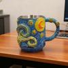Resin Art Cup with Unique Star Night Design with Thermal Protections Ergonomic Grip Suitable for Hot Liquids