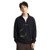Li Ning DNA Series American Retro Casual Versatile Fashion Logo Stand Collar Zip Pullover Hoodie Unisex hoodie Black AWDWC17-2
