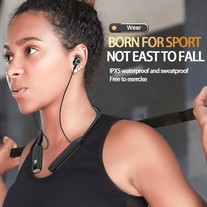 TWS LED Display Super Power Wireless Headphones Bluetooth Earphones Neckband Magnetic Earbuds Sports Headsets Stereo With HD Mic