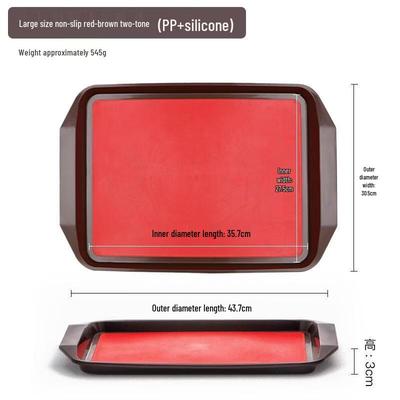 ROYUGO Non-Slip Plastic Serving Tray
