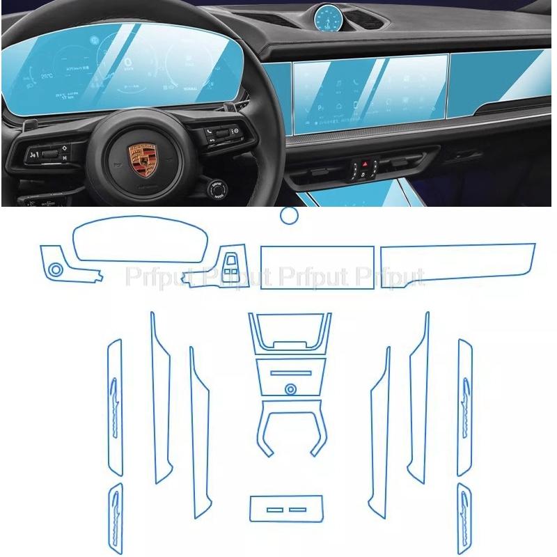 

TPU Screen Protector for Porsche Cayenne 2024 2025 Car infotainment Navigation LCD Instrument Auto Interior Accessories left hand drive