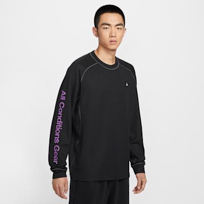 Nike ACG T Shirts Men s Black Crew Neck Moderate M