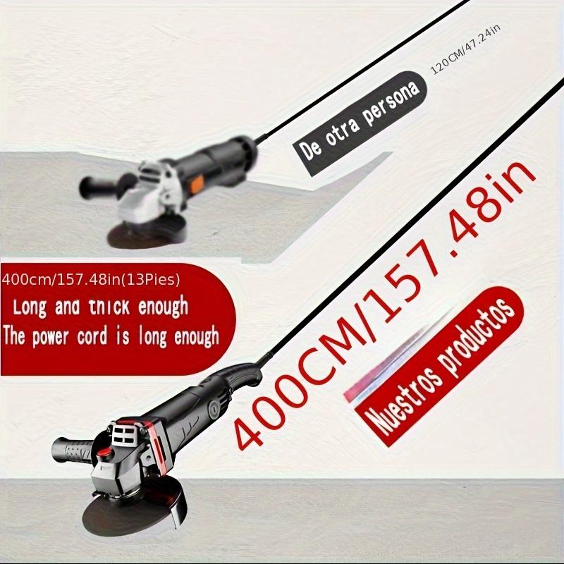 6-Speed Adjustable Angle Grinder + Complete Set of Accessories 4 Meters Long Power Cord 110V American Standard Grinder Grinding Wheel