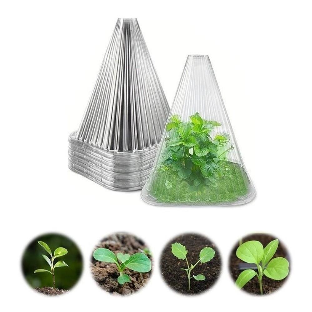 50pcs Insulated Plant Protection Cover Transparent Plant Bell Covers Protecting Plants