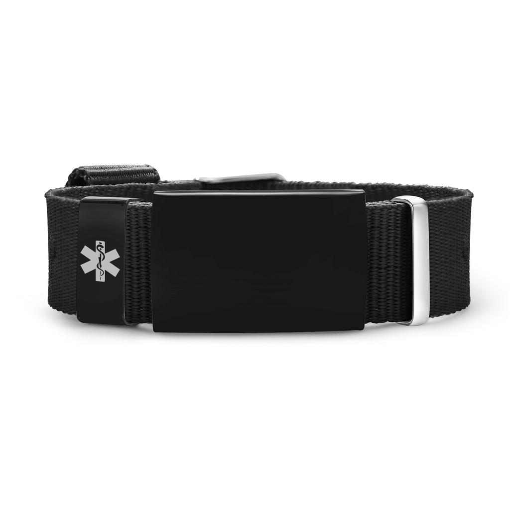 Custom Medical Alert Bracelet for Women, Adjustable Sport ID Wristband Personalized Free Engraving Unisex Ift