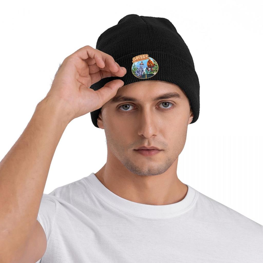 Grizzy And The Lemmings Warm Knitted Cap Winter Knit Bonnet Hat Skullies Beanies Hip Hop Caps for Unisex