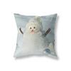 Cute Snowman Merry Christmas Print Pattern Cushion Cover Home Living Room Sofa Decoration Square Pillow Pillow Cover