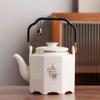 LWGIL Ceramic Teapot with Overhead Handle & Infuser
