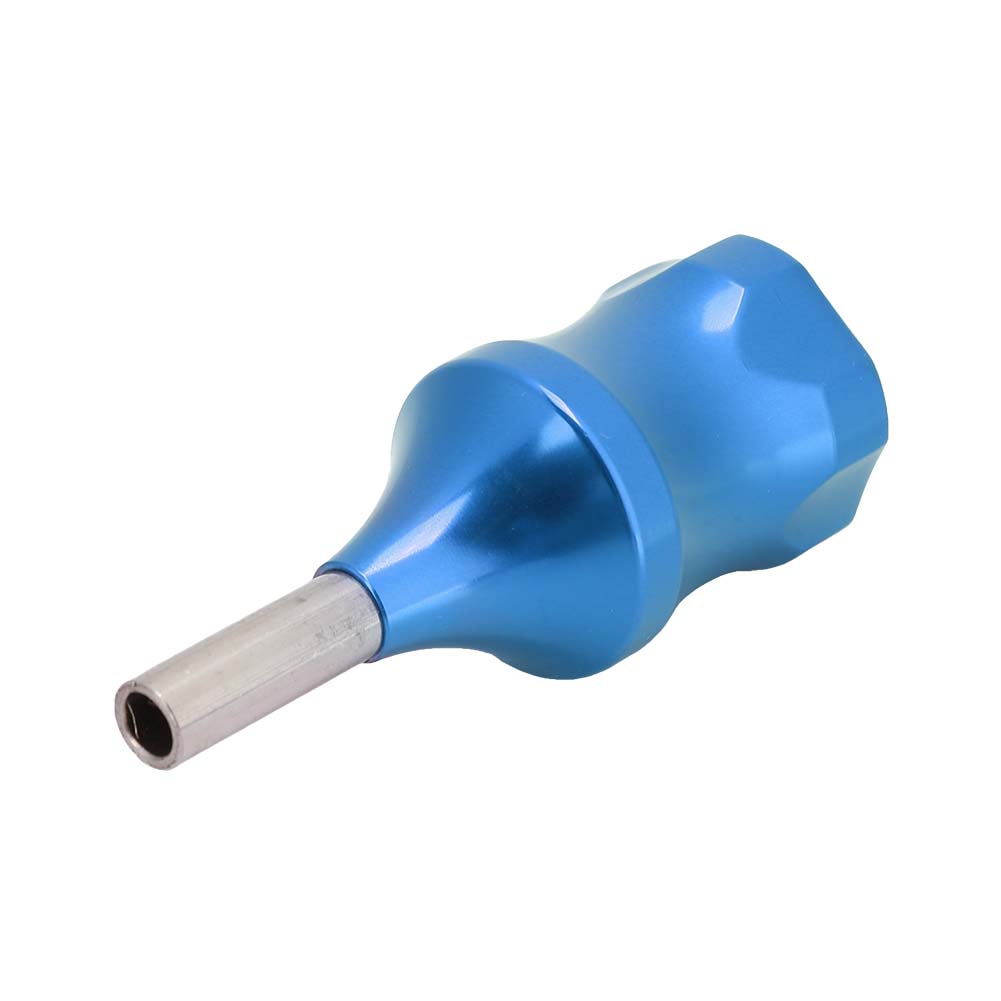 

Профессиональный картридж 30 мм, игла для татуировки, нескользящая ручка для татуировки из сплава(синий )