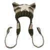 Cat Ear Beanie Hat for Women Harajuku Style Star Patched Earflap Hat Handmade Crochet Hat Y2K Sweet Winter Warm Headwear