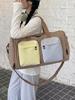 Color-Block Large-Capacity Travel Shoulder Bag with Wet/Dry Separation - Ideal for Short Trips and Sports