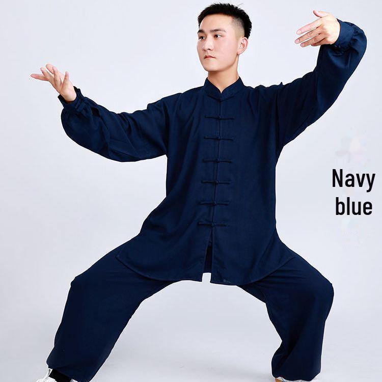 Xiaoheshan Men's & Women's Spring/Autumn Tai Chi Martial Arts Cotton-Linen Clothing for Middle-Aged & Elderly