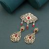 Gold Color Bohemia Women Brooch Earring Sets Bride Jewelry Tassel Brooch Pins Flower Earring