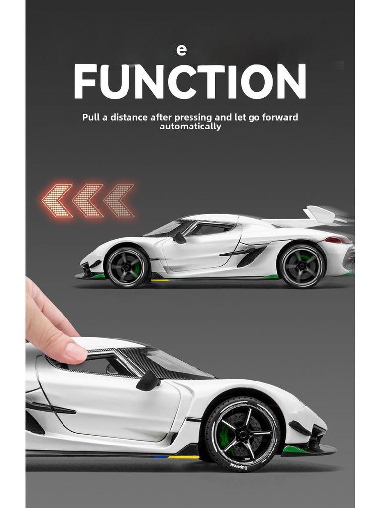 Koenigsegg 1:24 Alloy Supercar Model: Large Children's Toy & Collectible