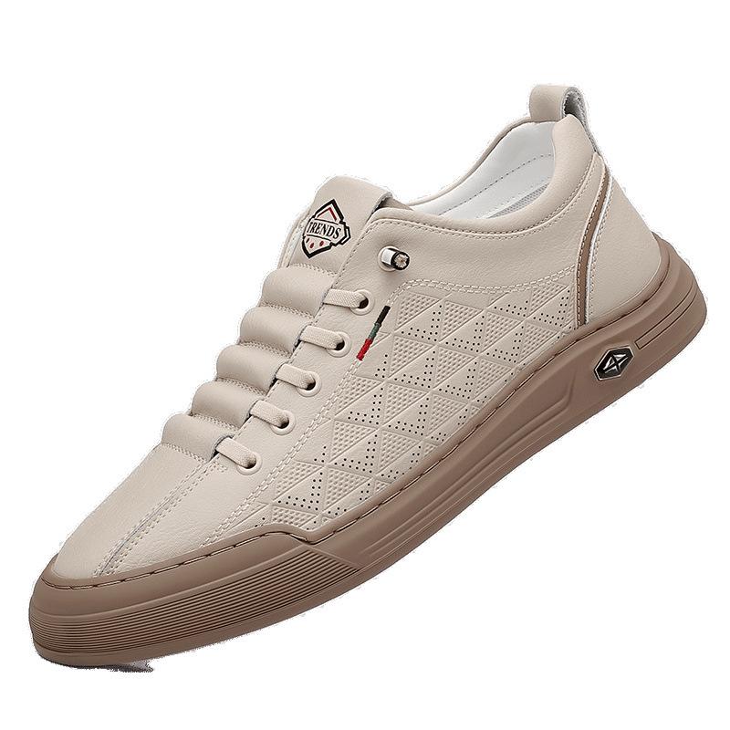 Board shoes men's summer new cowhide versatile breathable comfortable trendy men's shoes sports men's casual shoes spot