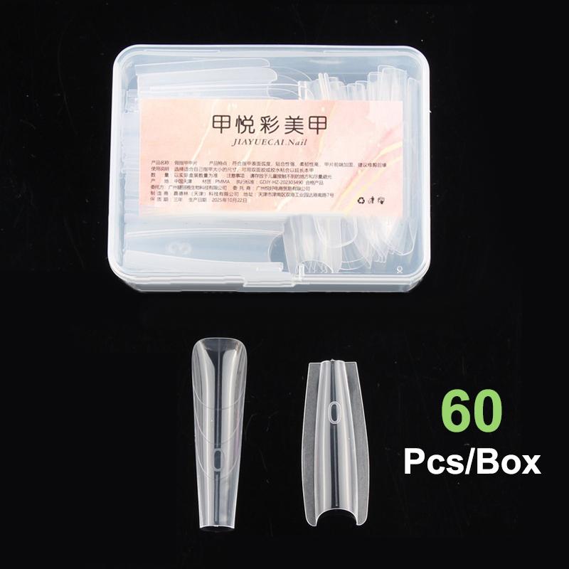 Sandwich Dual Nagelformen 60 Stück 15 Größen Schnelle Verlängerungen - Dual Forms T-förmig Ellipse Maniküre Formen Obere Form Untere Form 3D