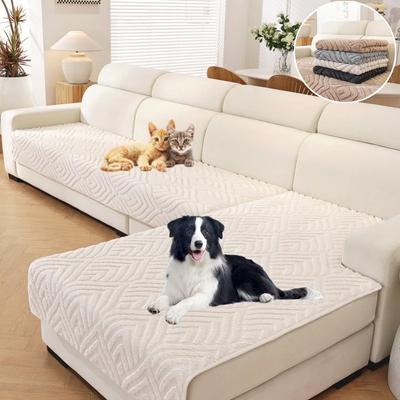 1 pièce Serviette de canapé en peluche douce pour salon Épais Coins pour chiens et chats Housse de canapé Anti-saleté Animaux de compagnie Enfants Coussinets de siège de canapé Décoration de maison