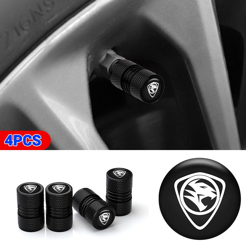 4Pcs Metal Car Tire Valve Cover Wheel Stem Dustproof Air Cap Case For Proton x50 x70 x90 saga persona s50 Auto Accessories