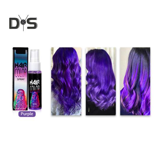 30ML Einweg-Haarfarbenspray, schnelltrocknend, natürliche Pflanzen, Männer und Frauen, temporäres Instant-Haarfärbemittel, Färbemittel für Halloween, Cosplay, Party, Make-up-Requisiten