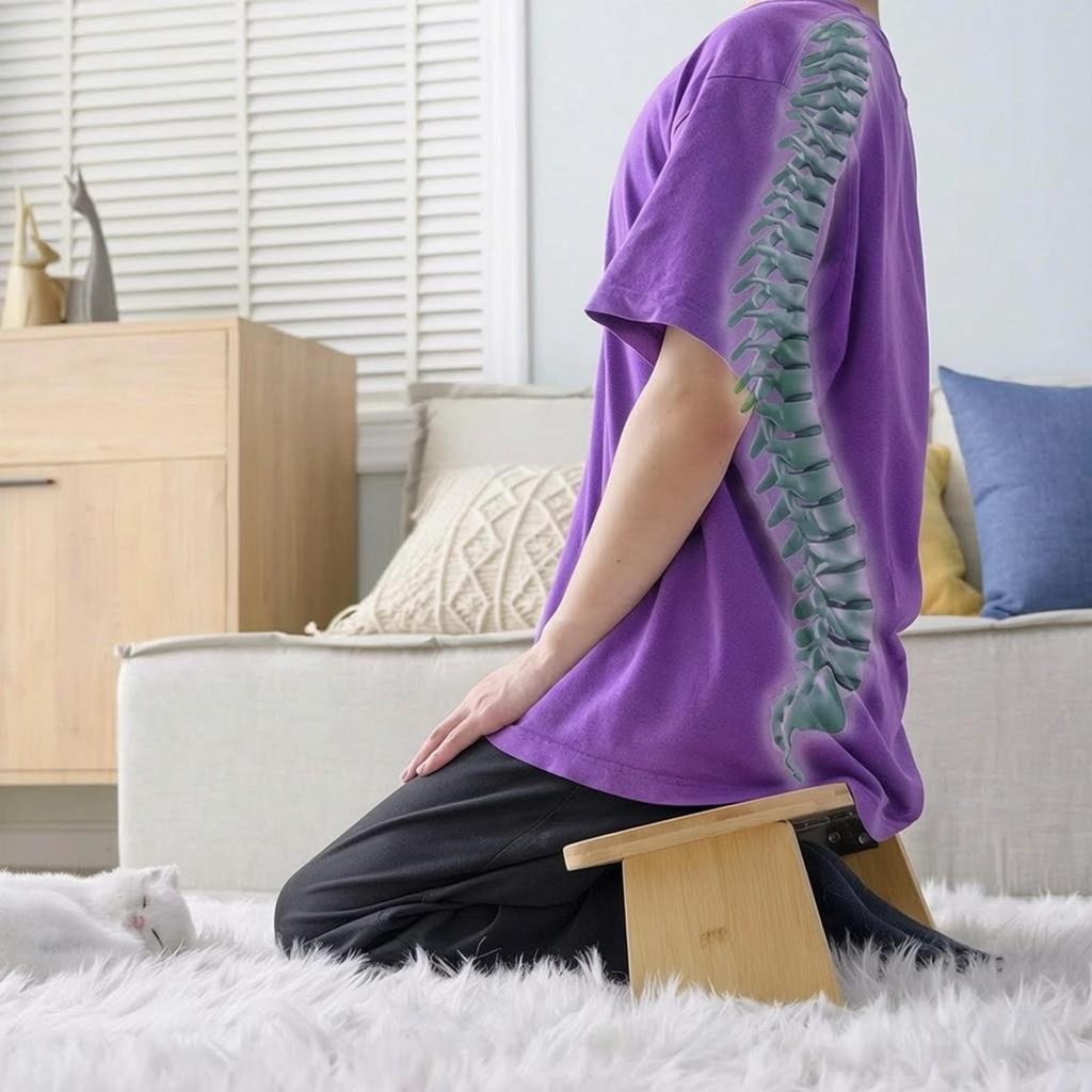 Meditation Bench Portable Stool Angled for Yogi