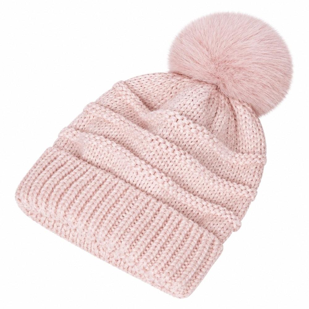 3Pcs/Set Pom Pom Knitted Scarf Gloves Set Soft Cozy Winter Hat Scarf Gloves Kit 2-5Y Baby Kids