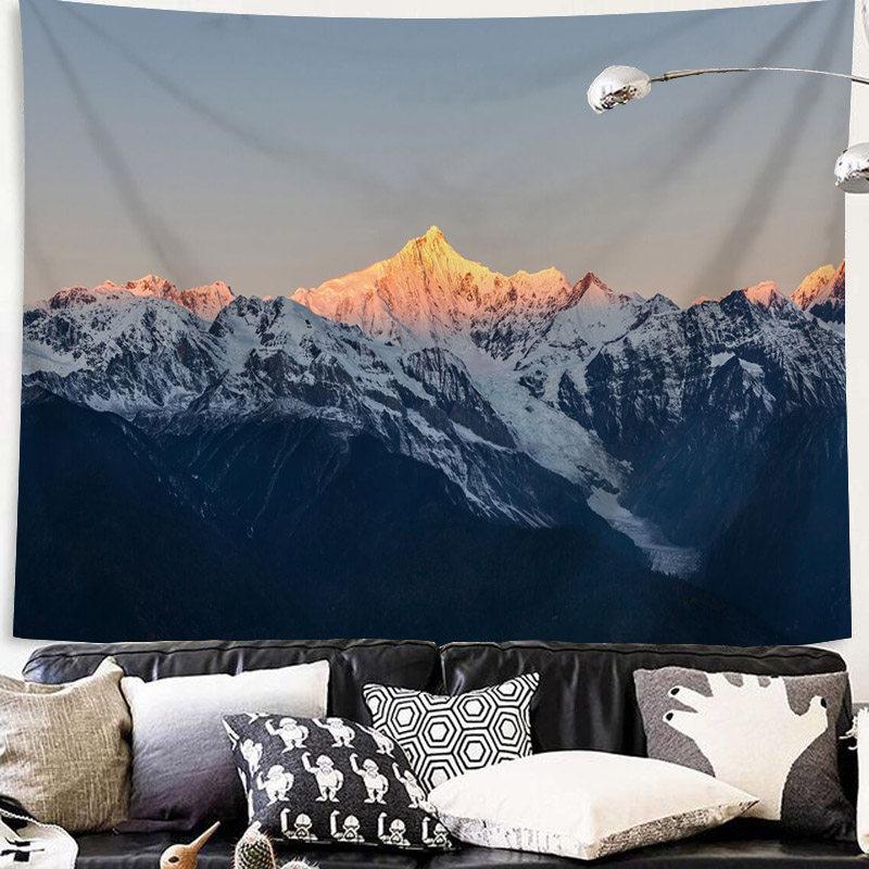 Sunshine Golden Mountain Tapestry Bedroom Bedside Wall Decor Meili Snow Mountain Cloth InternetFamous Wall Hanging Cloth