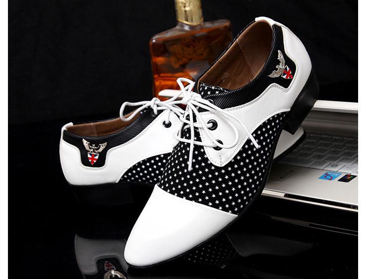 

2025 Новые Четыре Сезона Новые Товары Мужская Повседневная Заостренная Британская Мода Кожаные Туфли Мужская Трендовая Парикмахерская Мужская Кожаная Обувь 38 белый