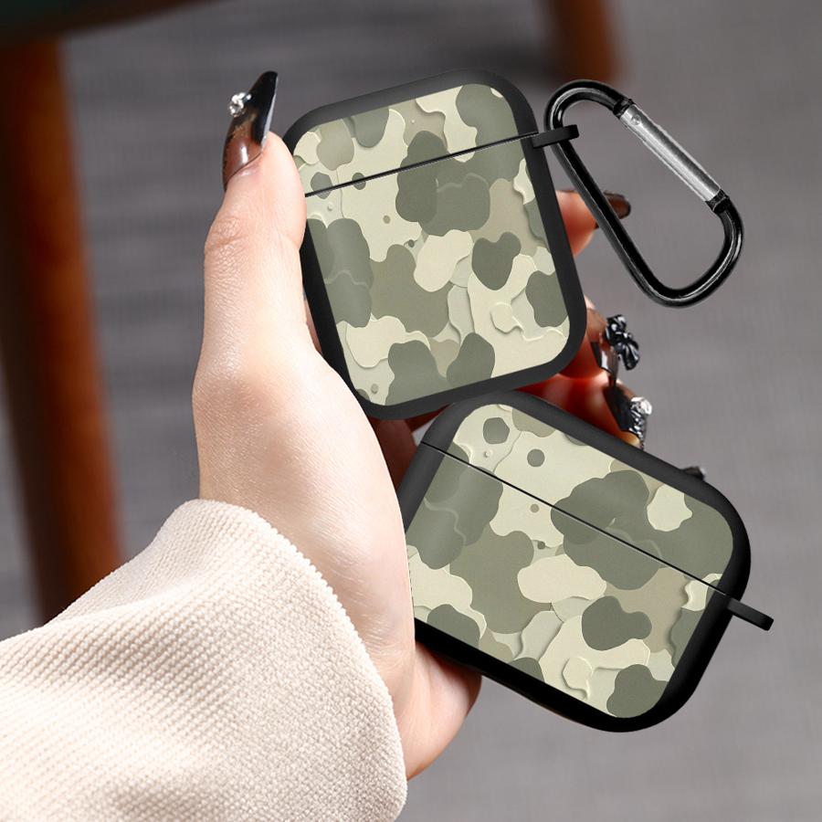 Camouflage Print Case For Airpods Pro3 4 Pro 1 Pro2 2 3 Earphone Cases Cover