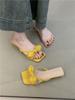 Cool slippers women's new with skirt bow open-toed beach sandals