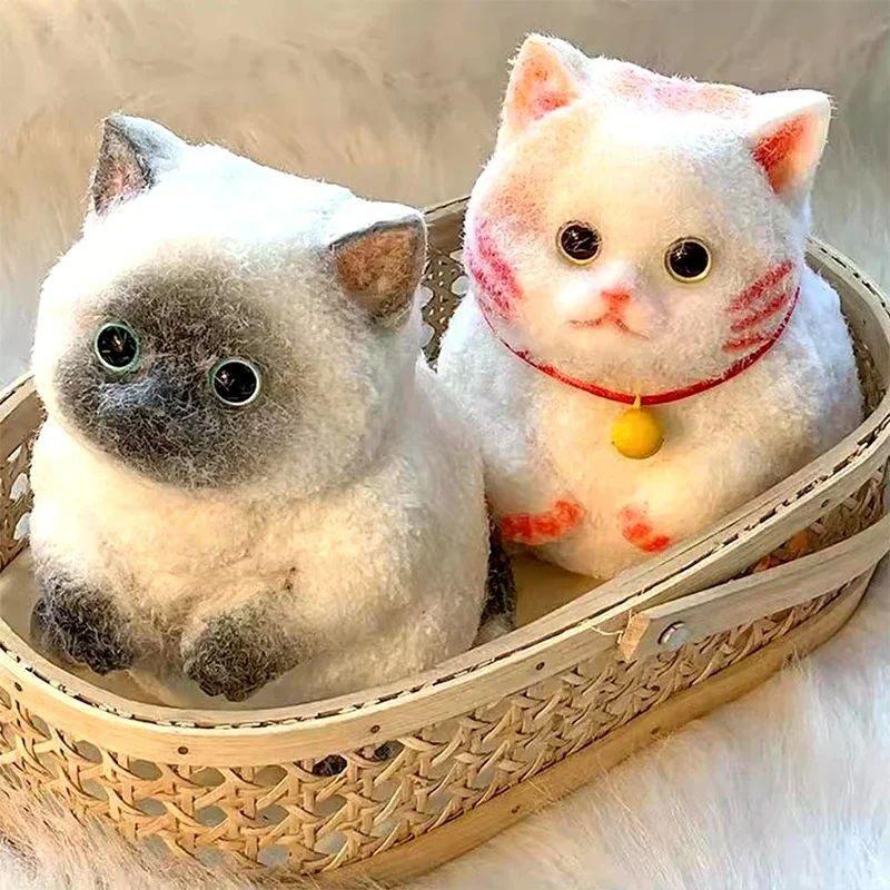 Süßes Tier Katze Quetschspielzeug Ultra Weich Stressabbau Knet-Fidget-Spielzeug Kawaii Sensorisches Spielzeug für Kinder Angstlinderung Schreibtischdekoration