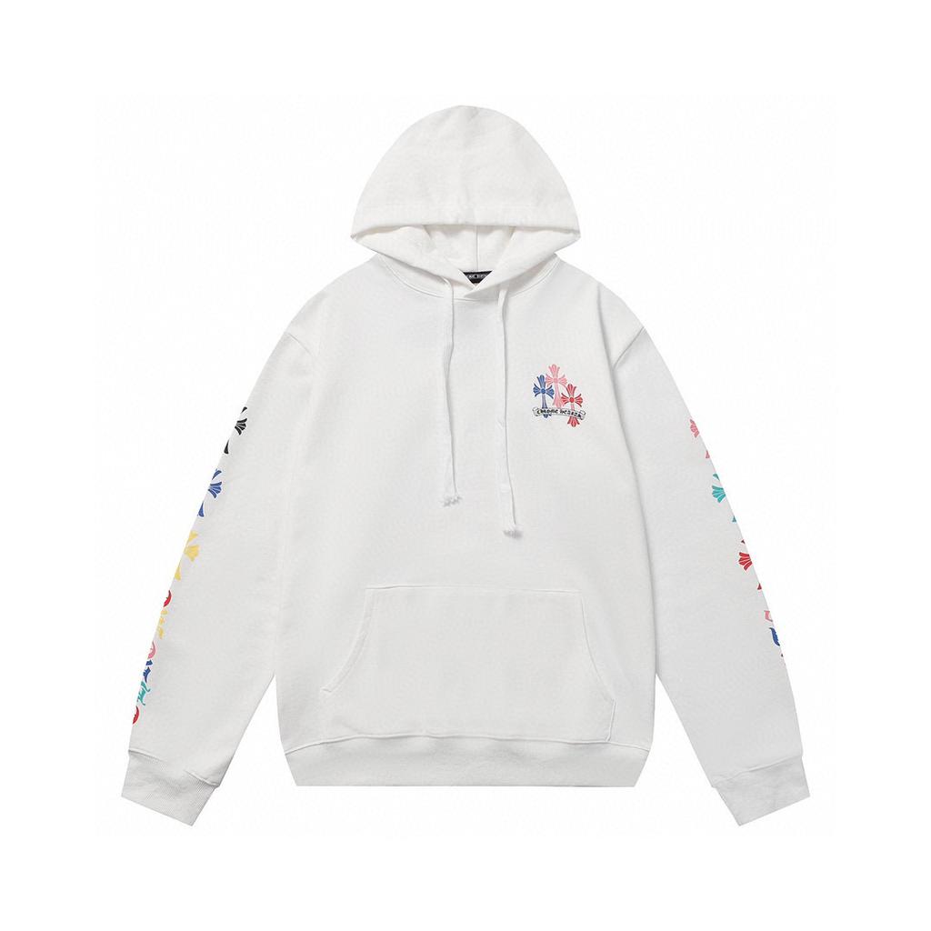 803 CHROME HEARTS 2025 Autumn and Winter New Plus Size Classic Style Logo Hooded Sweatshirt, Suitable for Couples To Wear